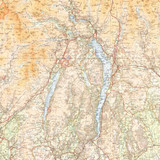 Close up of Reproduction Lake District vintage map