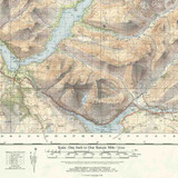 Close up Reproduction Ben Nevis vintage map flat view
