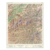 Reproduction Cairngorms vintage map flat view