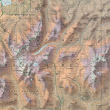 Close up of Cairngorms vintage map flat view