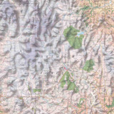 Close up of Reproduction Dartmoor vintage map flat view