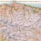Close up Reproduction Exmoor vintage map flat view