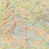 Close up of Reproduction New Forest vintage map flat view