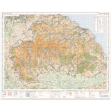 Reproduction North York Moors vintage map flat view