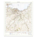 Reproduction Edinburgh vintage map flat view