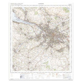 Reproduction Glasgow vintage map flat view