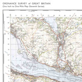 Close up of Reproduction Glasgow vintage map flat view