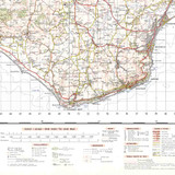 Close up of Reproduction the Solent vintage map flat view
