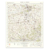 Reproduction Oxford & Newbury vintage map flat view