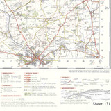 Close up of Reproduction Birmingham  vintage map flat view