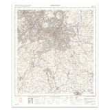 Reproduction Birmingham  vintage map flat view