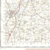 Close up of Reproduction Birmingham  vintage map flat view
