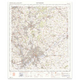 Reproduction Nottingham vintage map flat view