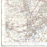 Close up of Reproduction Nottingham vintage map flat view