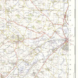 Close up of Reproduction Nottingham vintage map flat view