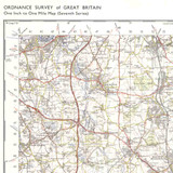 Close up of Reproduction Nottingham vintage map flat view