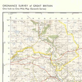 Close up of Reproduction Birmingham vintage map flat view