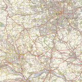 Close up of Reproduction Birmingham vintage map flat view