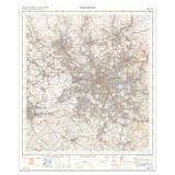 Reproduction Manchester vintage map flat view