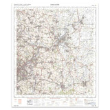 Reproduction Doncaster vintage map flat view