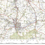 Close up of Reproduction Doncaster vintage map flat view