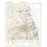 Reproduction Newcastle upon Tyne vintage map flat view