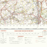 Close up of Reproduction Newcastle upon Tyne vintage map flat view