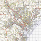 Close up of Reproduction Cardiff vintage map flat view