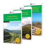 Front covers of the OS Pathfinder guidebook series in the Pathfinder set for West Midlands
