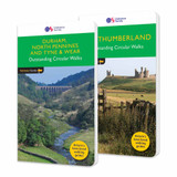 Front covers of the OS Pathfinder guidebook series in the Pathfinder set for North East