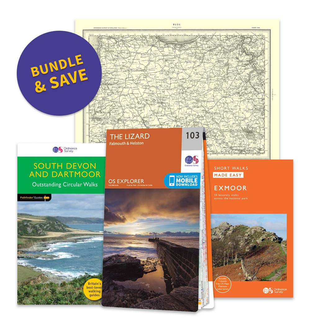 Devon | OS Explorer & OS Landranger | Walking Guidebook | Old Map