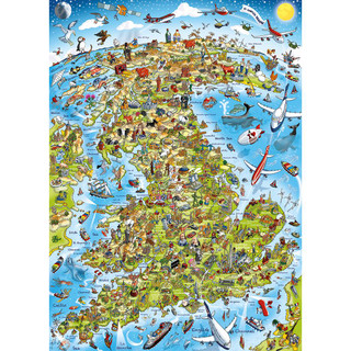 picture of Best of British Map 1000 Piece Jigsaw Puzzle