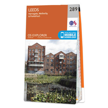 Orange front cover of OS Explorer Map 289 Leeds