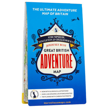 Blue front cover of Marvellous Maps Great British Adventure Map - 2022 Edition