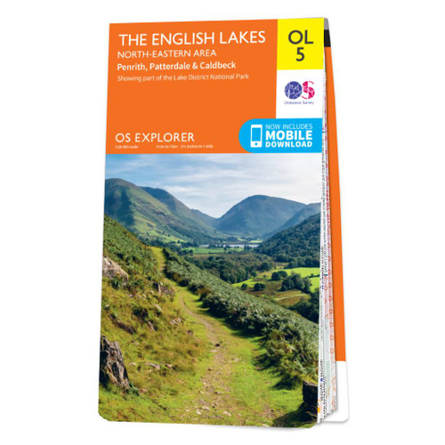 Orange front cover of OS Explorer Map OL 5 English Lakes North-Eastern Area