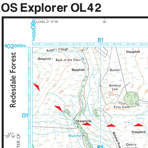 OS Map of Kielder Water & Forest Explorer OL42 Map Ordnance Survey Shop
