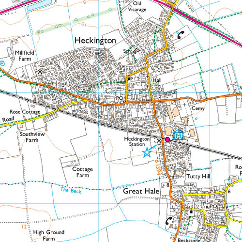 OS Map of Bourne &amp; Heckington | Explorer 248 Map | Ordnance Survey Shop