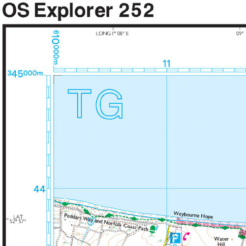Os Map 252 OS Map of Norfolk Coast East | Explorer 252 Map | Ordnance Survey Shop