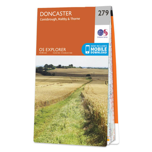Orange front cover of OS Explorer Map 279 Doncaster