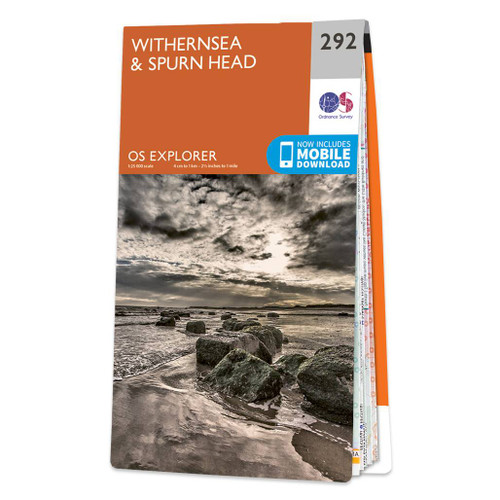 Orange front cover of OS Explorer Map 292 Withernsea & Spurn Head