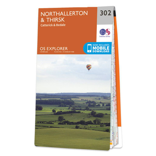 Orange front cover of OS Explorer Map 302 Northallerton & Thirsk
