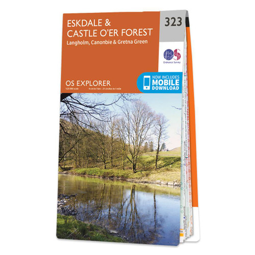 Orange front cover of OS Explorer Map 323 Eskdale and Castle O'er Forest