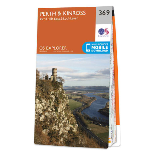 Orange front cover of OS Explorer Map 369 Perth & Kinross