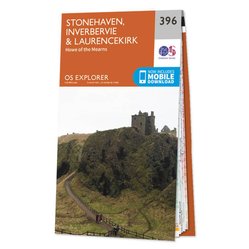 Orange front cover of OS Explorer Map 396 Stonehaven, Inverbervie & Laurencekirk