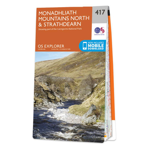 Map of Monadhliath Mountains North & Strathdearn
