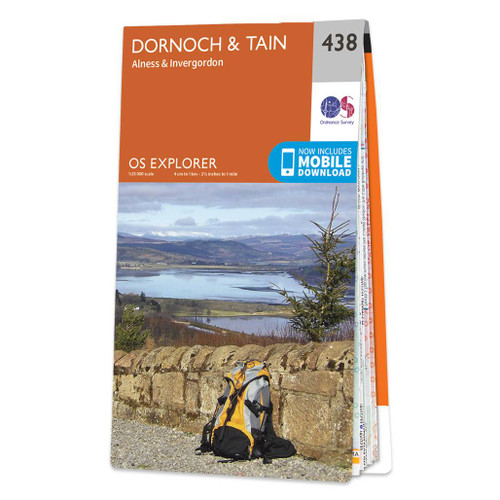 Orange front cover of OS Explorer Map 438 Dornoch & Tain