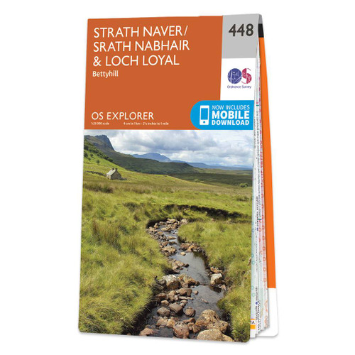Orange front cover of OS Explorer Map 448 Strath Naver & Loch Loyal