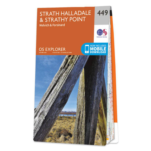 Orange front cover of OS Explorer Map 449 Strath Halladale & Strathy Point