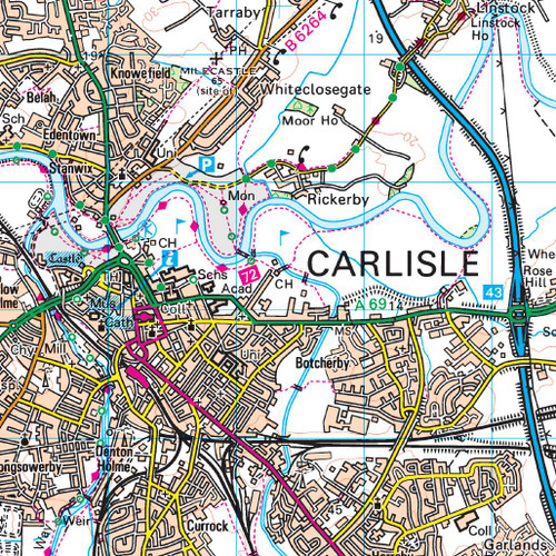 OS Map of Carlisle & Solway Firth Landranger 85 Map Ordnance Survey