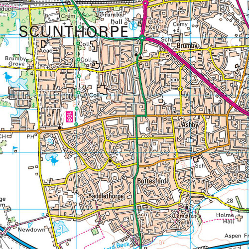 OS Map of Scunthorpe & Gainsborough | Landranger 112 Map | Ordnance ...